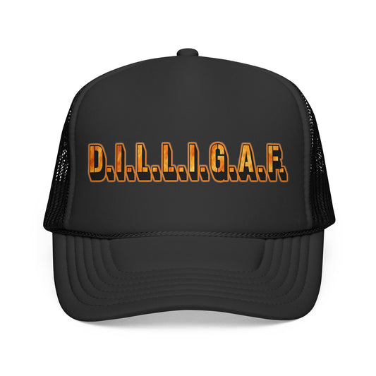 D.I.L.L.I.G.A.F. Trucker Cap — Bold Casual Mesh Back Hat for Everyday Wear