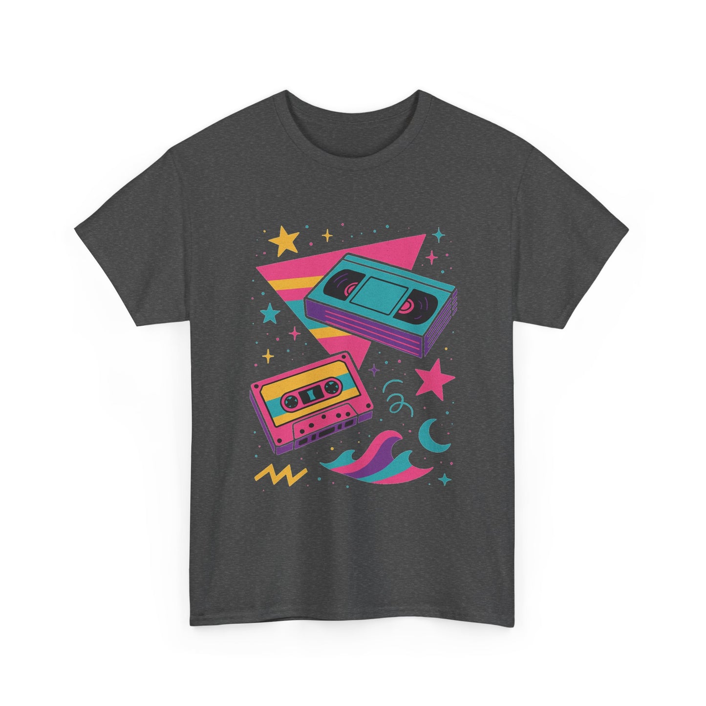 Retro Cassette Tape Tee — 80s Vaporwave Music Graphic T-Shirt