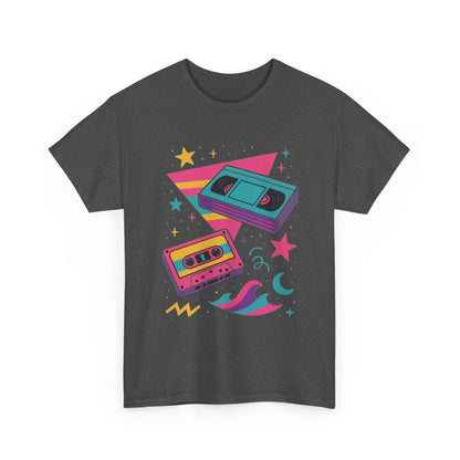 Retro Cassette Tape Tee — 80s Vaporwave Music Graphic T-Shirt