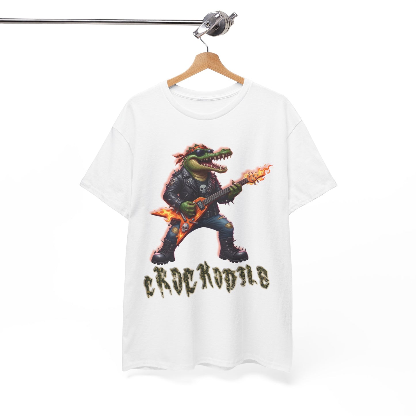 Crocodile Rock Guitar Tee — Vintage Rock Alligator Graphic T-Shirt