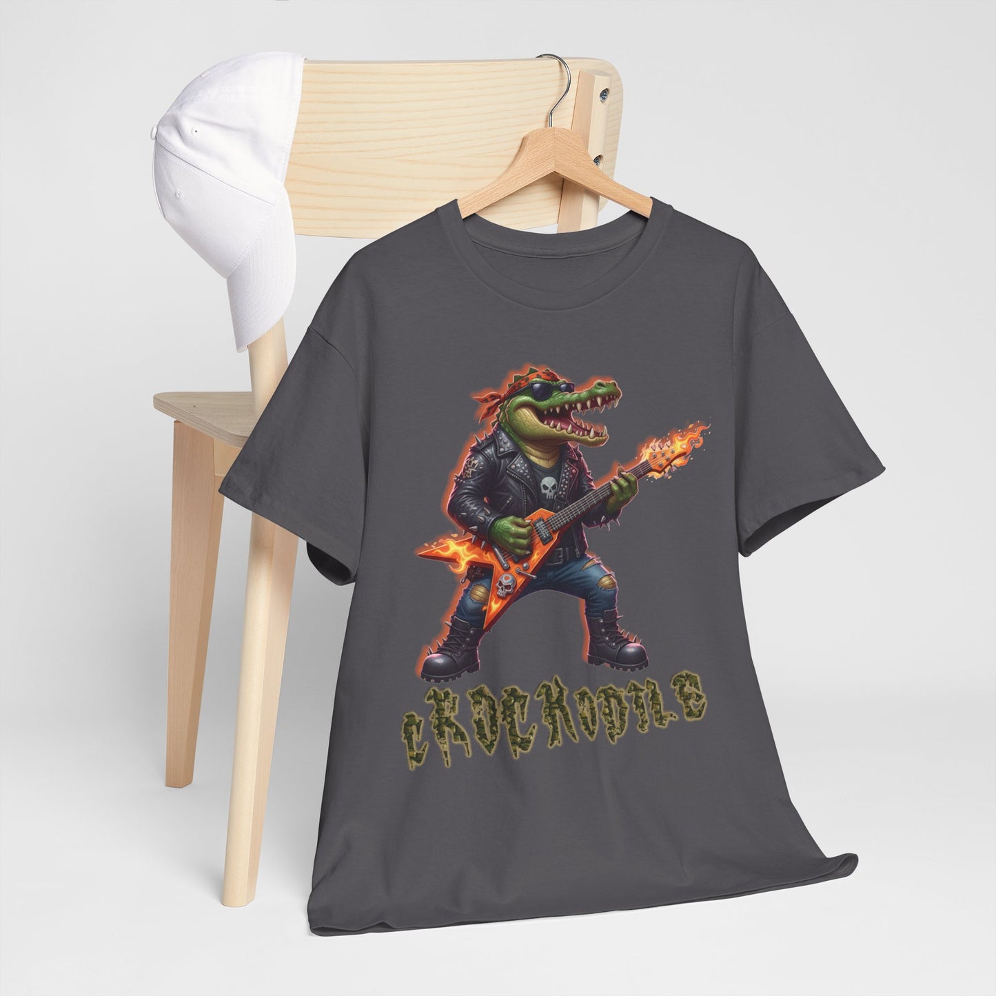 Crocodile Rock Guitar Tee — Vintage Rock Alligator Graphic T-Shirt