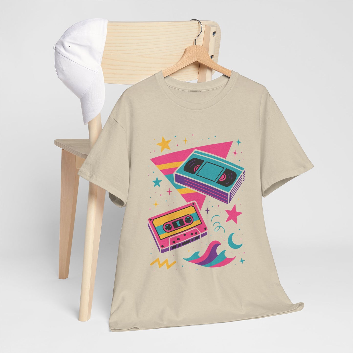 Retro Cassette Tape Tee — 80s Vaporwave Music Graphic T-Shirt