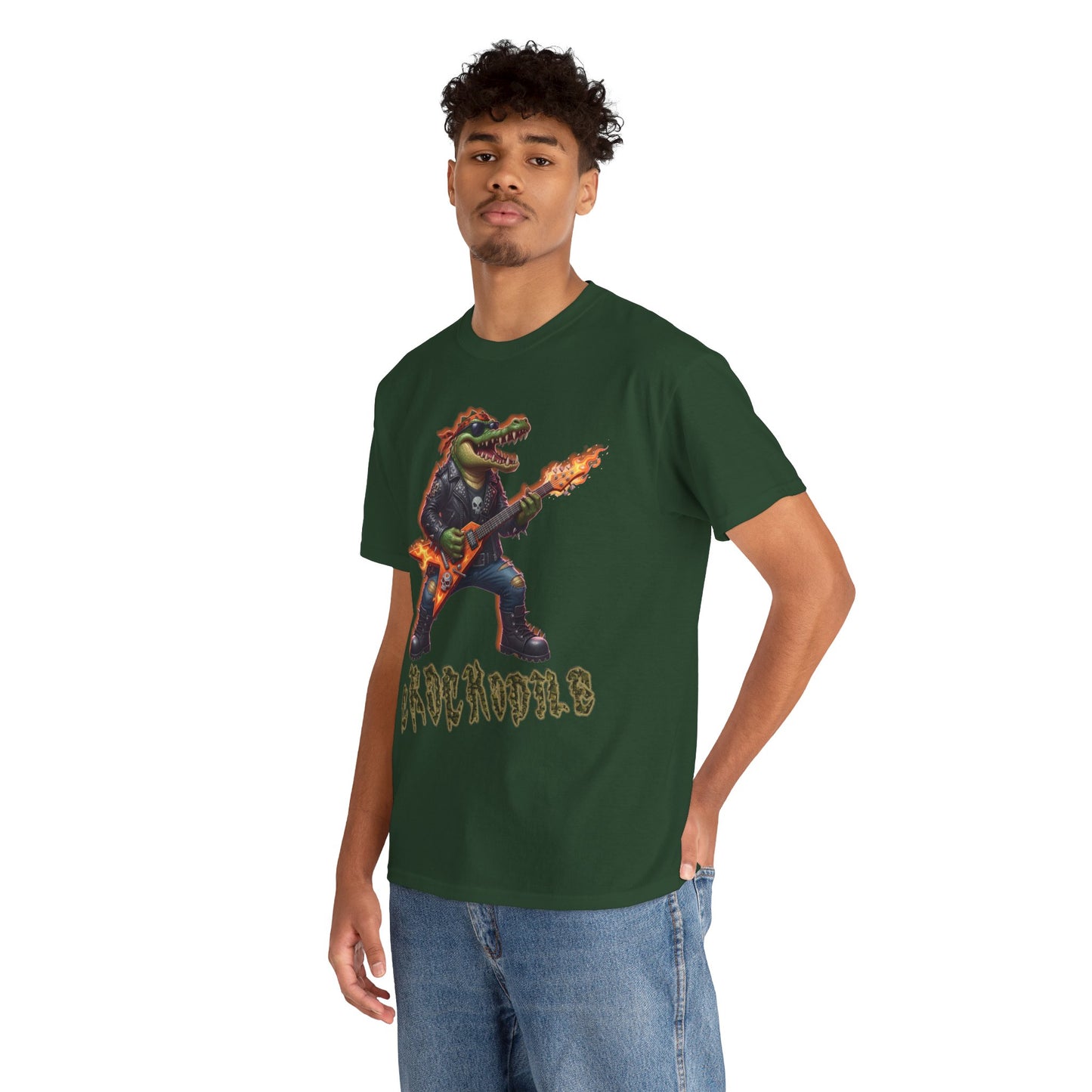 Crocodile Rock Guitar Tee — Vintage Rock Alligator Graphic T-Shirt