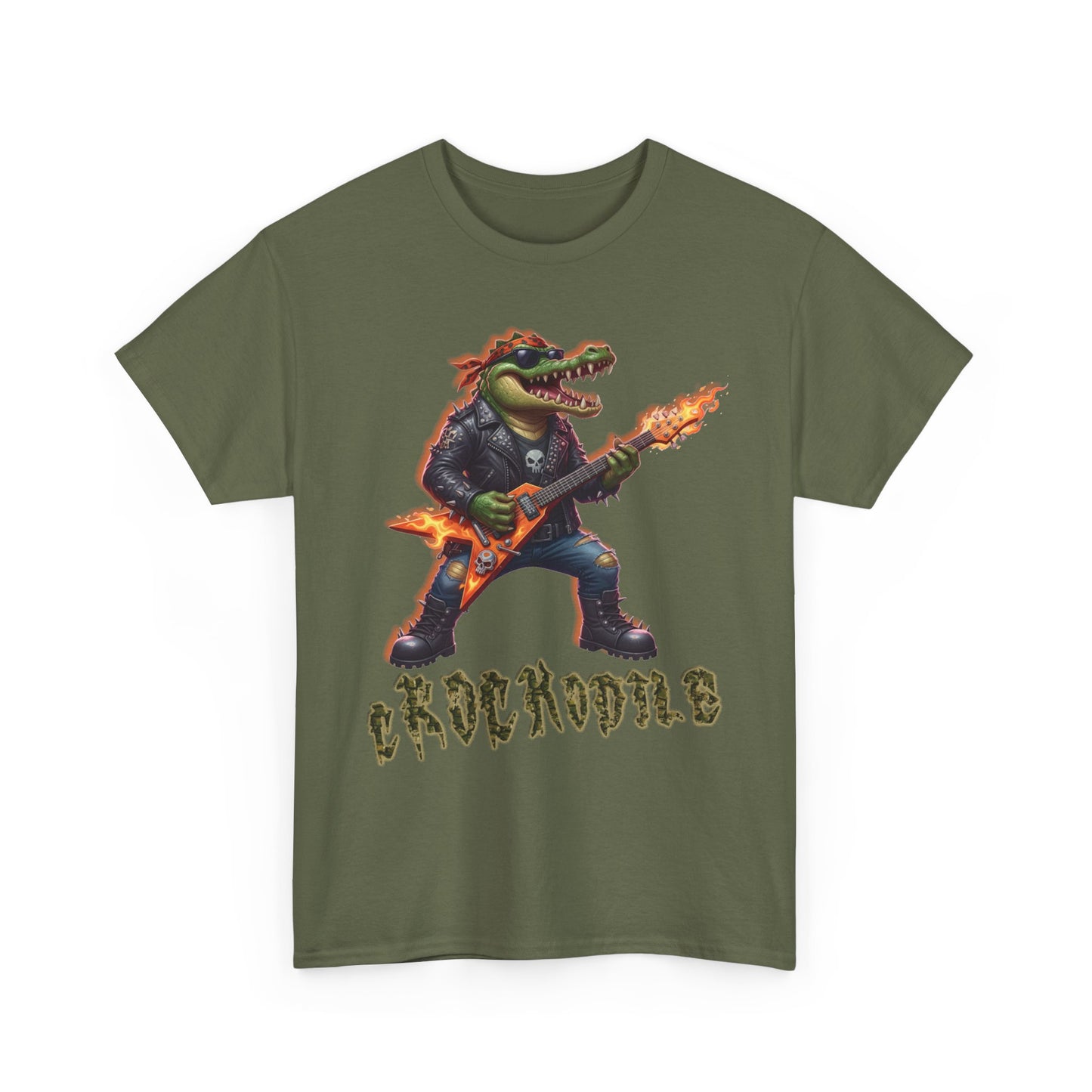 Crocodile Rock Guitar Tee — Vintage Rock Alligator Graphic T-Shirt