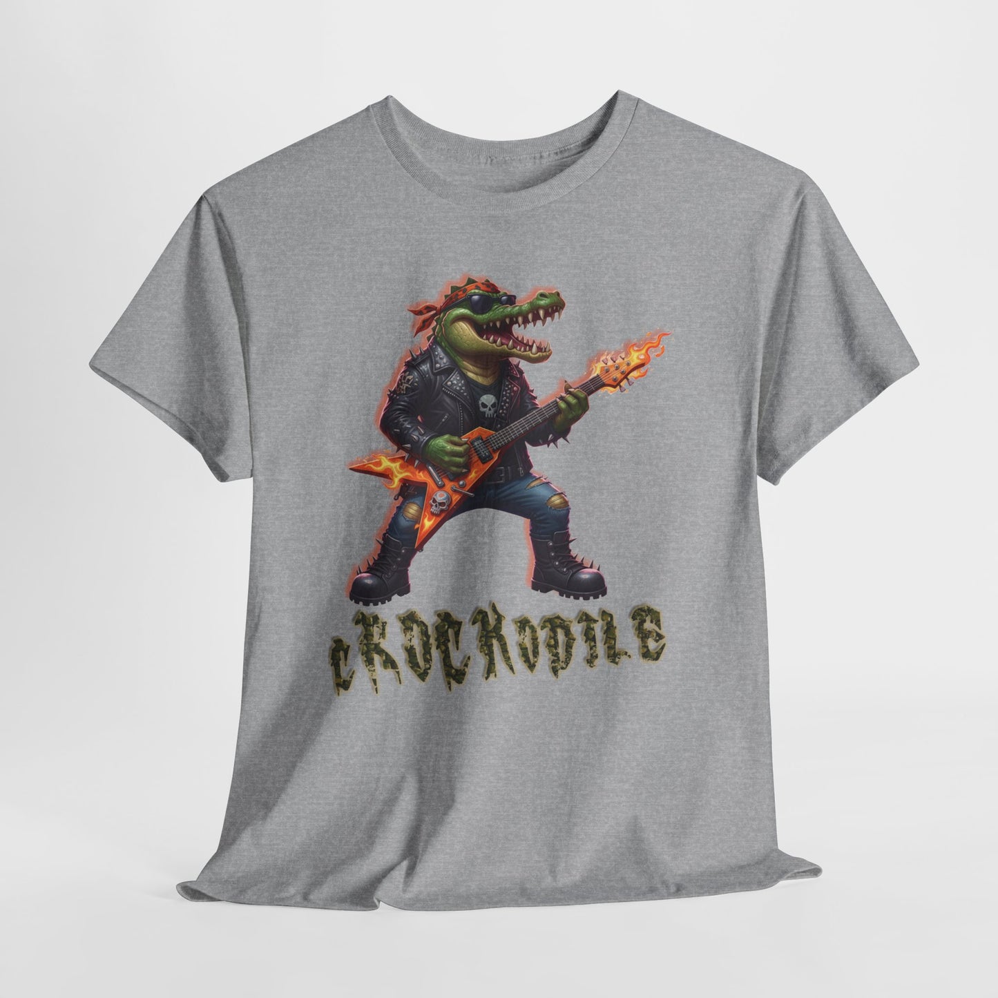 Crocodile Rock Guitar Tee — Vintage Rock Alligator Graphic T-Shirt