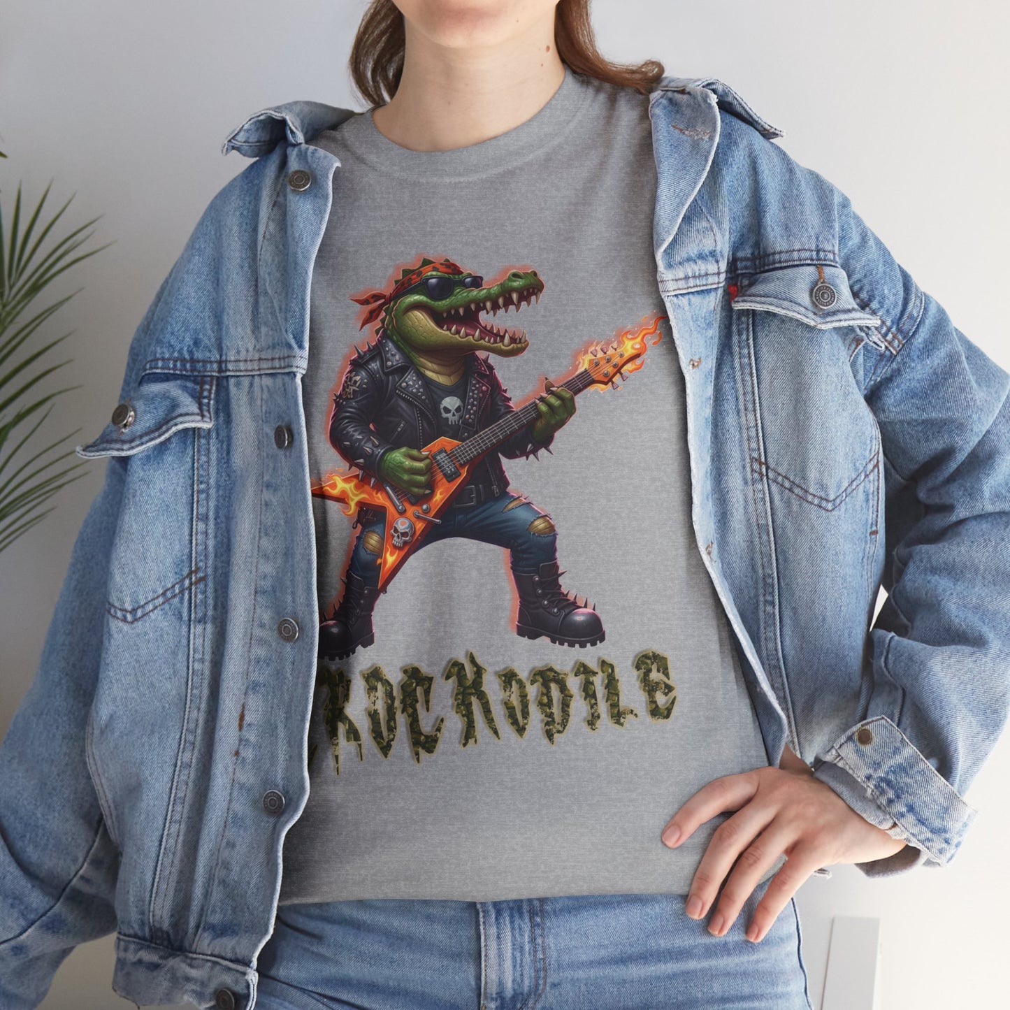 Crocodile Rock Guitar Tee — Vintage Rock Alligator Graphic T-Shirt
