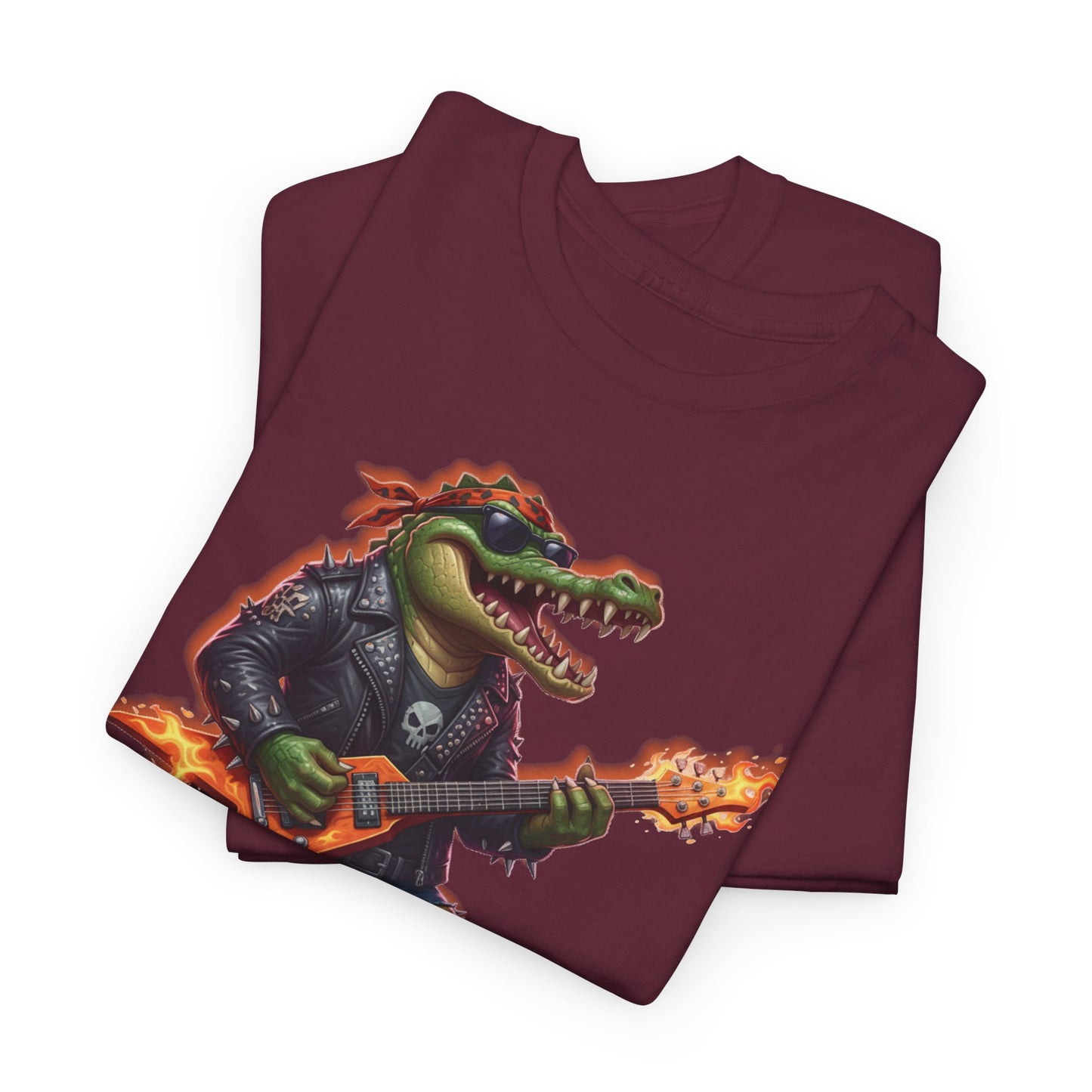 Crocodile Rock Guitar Tee — Vintage Rock Alligator Graphic T-Shirt