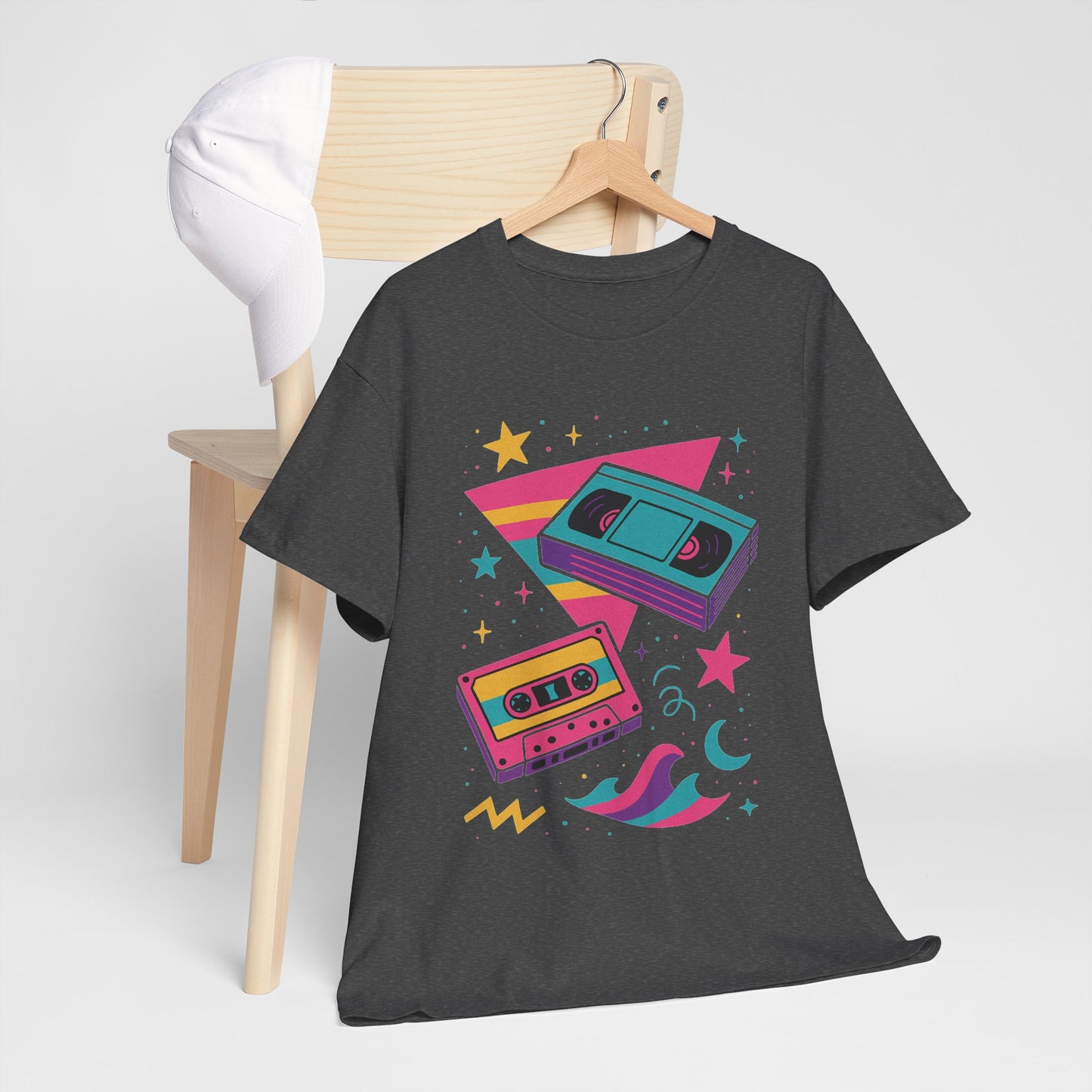 Retro Cassette Tape Tee — 80s Vaporwave Music Graphic T-Shirt