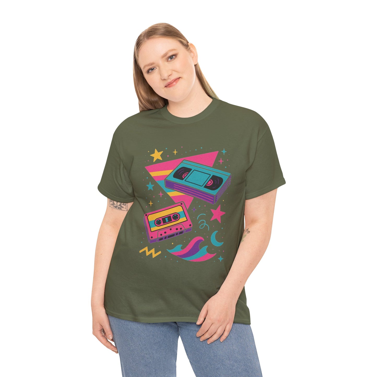 Retro Cassette Tape Tee — 80s Vaporwave Music Graphic T-Shirt