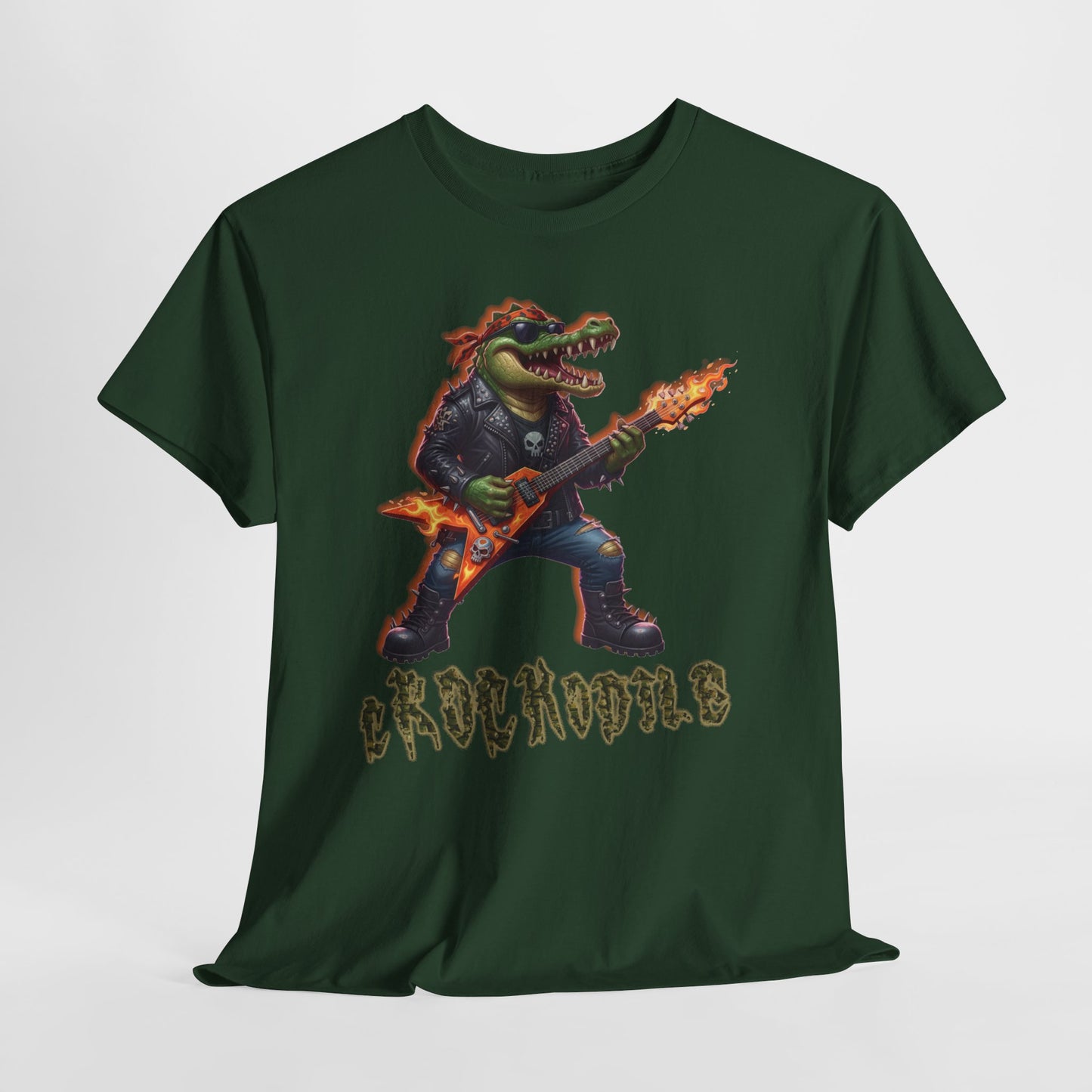 Crocodile Rock Guitar Tee — Vintage Rock Alligator Graphic T-Shirt