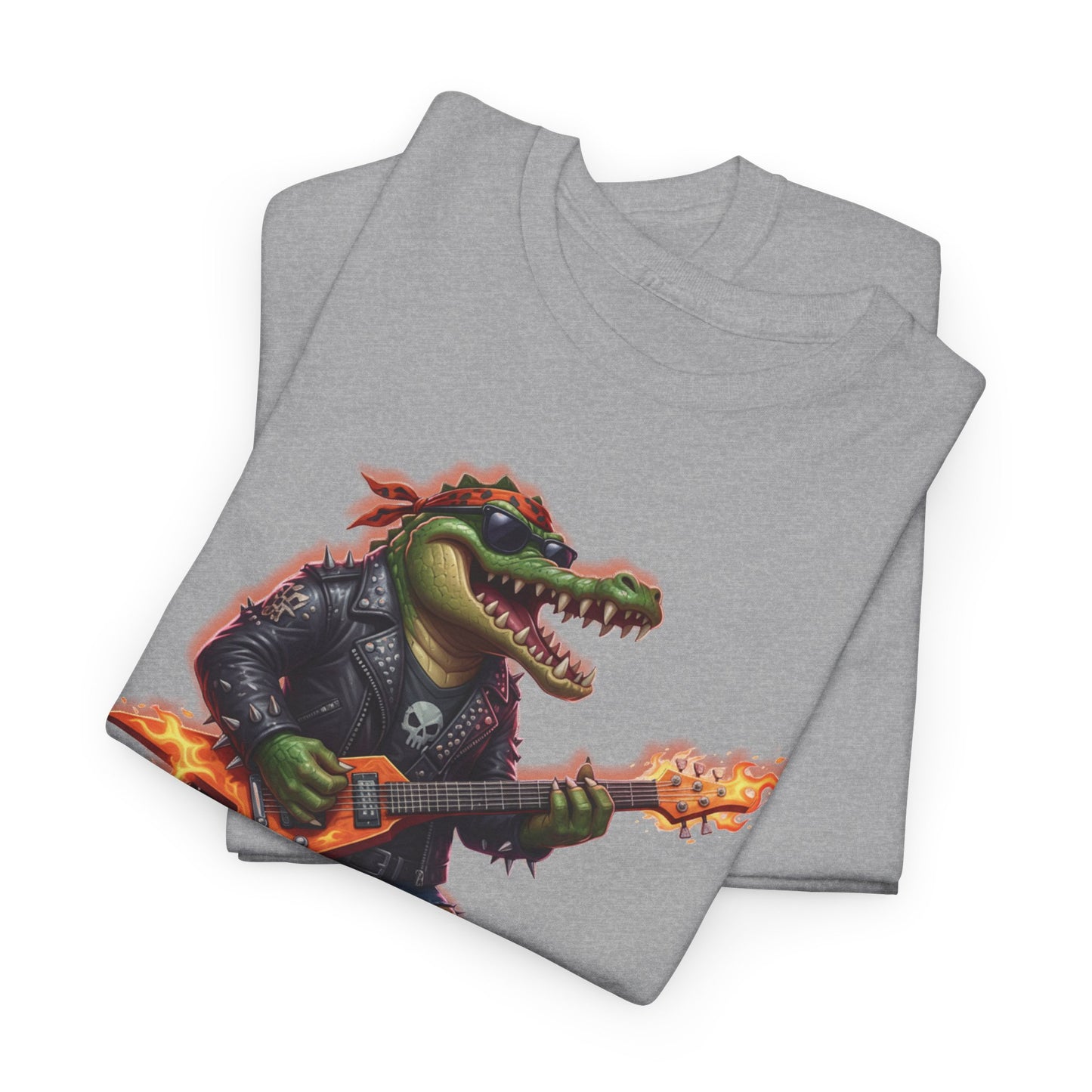 Crocodile Rock Guitar Tee — Vintage Rock Alligator Graphic T-Shirt
