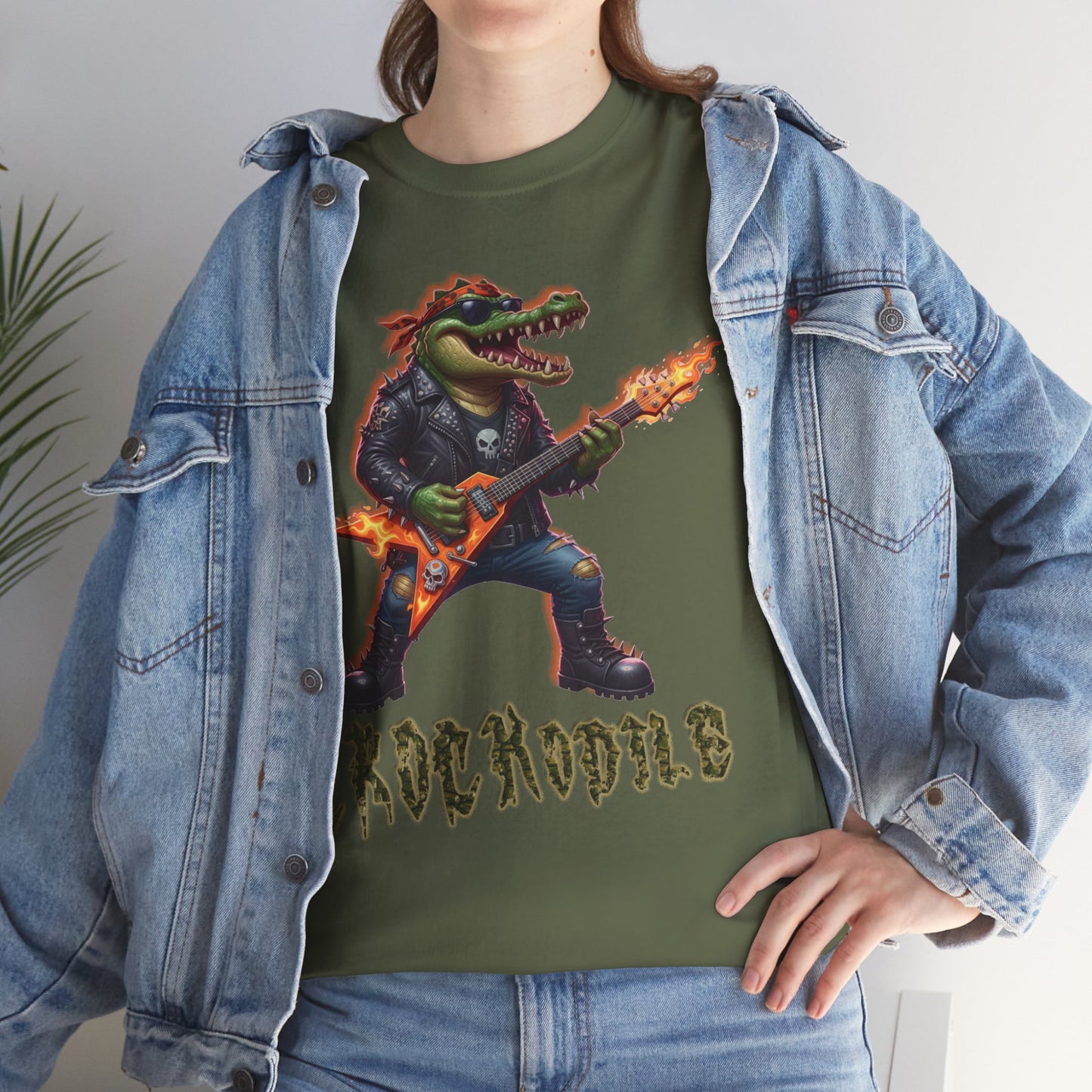 Crocodile Rock Guitar Tee — Vintage Rock Alligator Graphic T-Shirt