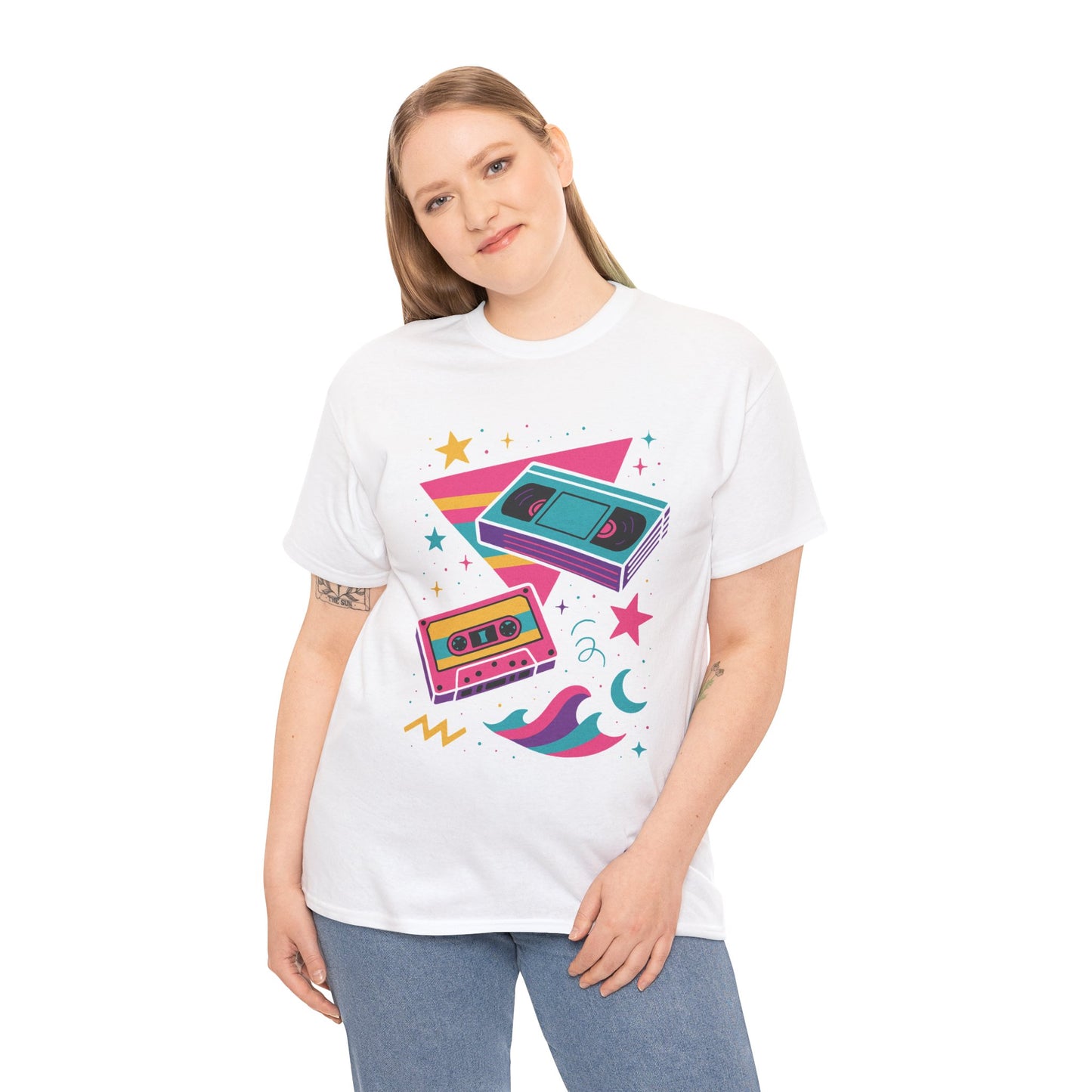 Retro Cassette Tape Tee — 80s Vaporwave Music Graphic T-Shirt