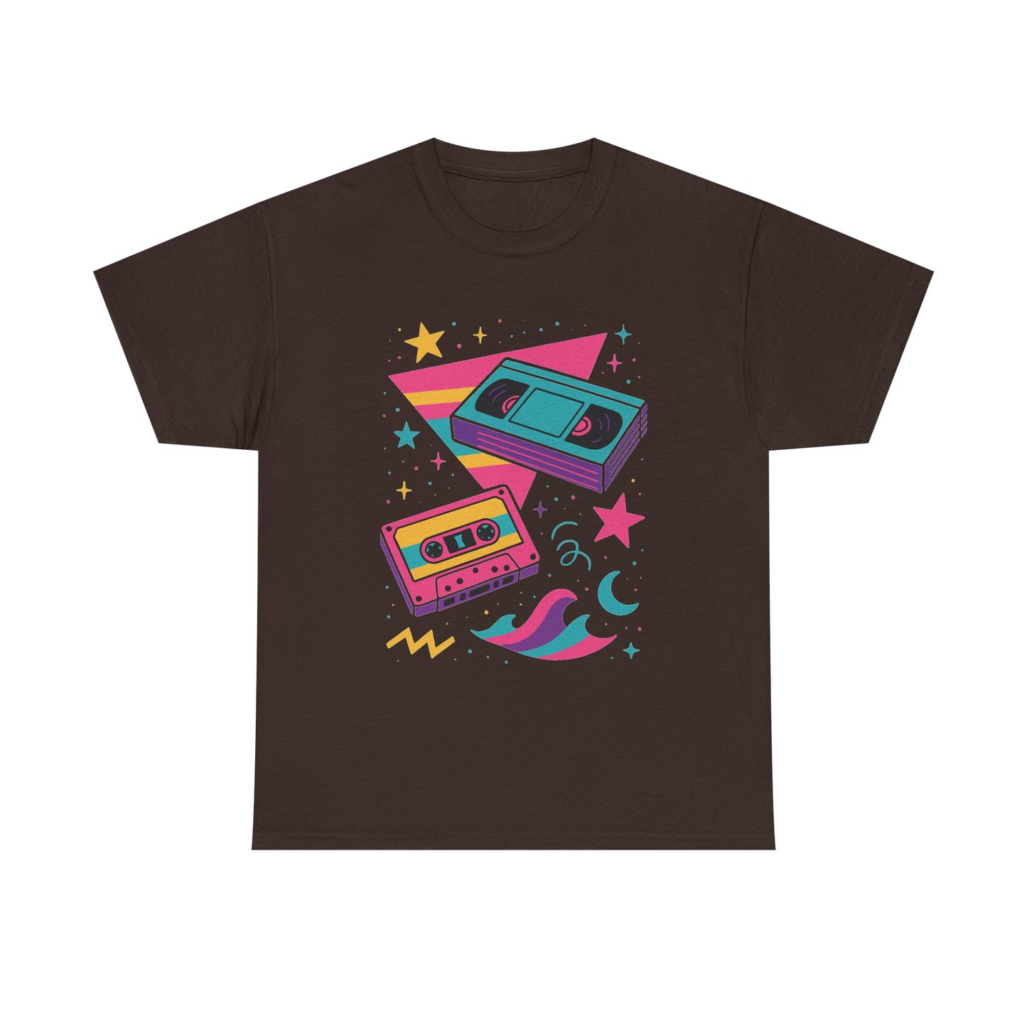 Retro Cassette Tape Tee — 80s Vaporwave Music Graphic T-Shirt