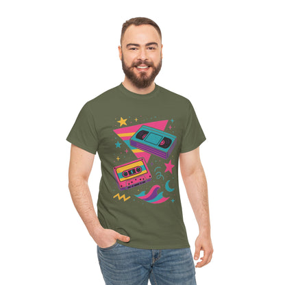 Retro Cassette Tape Tee — 80s Vaporwave Music Graphic T-Shirt
