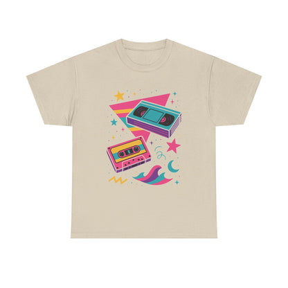Retro Cassette Tape Tee — 80s Vaporwave Music Graphic T-Shirt