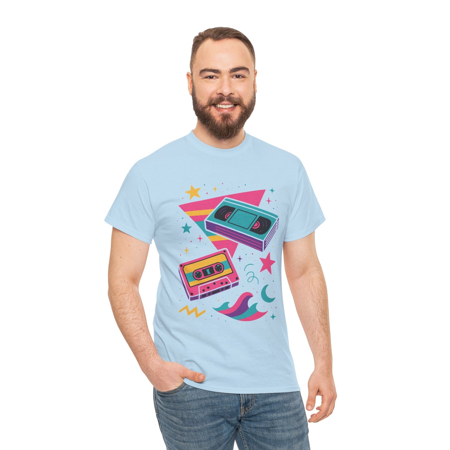 Retro Cassette Tape Tee — 80s Vaporwave Music Graphic T-Shirt
