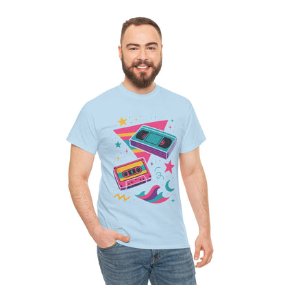 Retro Cassette Tape Tee — 80s Vaporwave Music Graphic T-Shirt