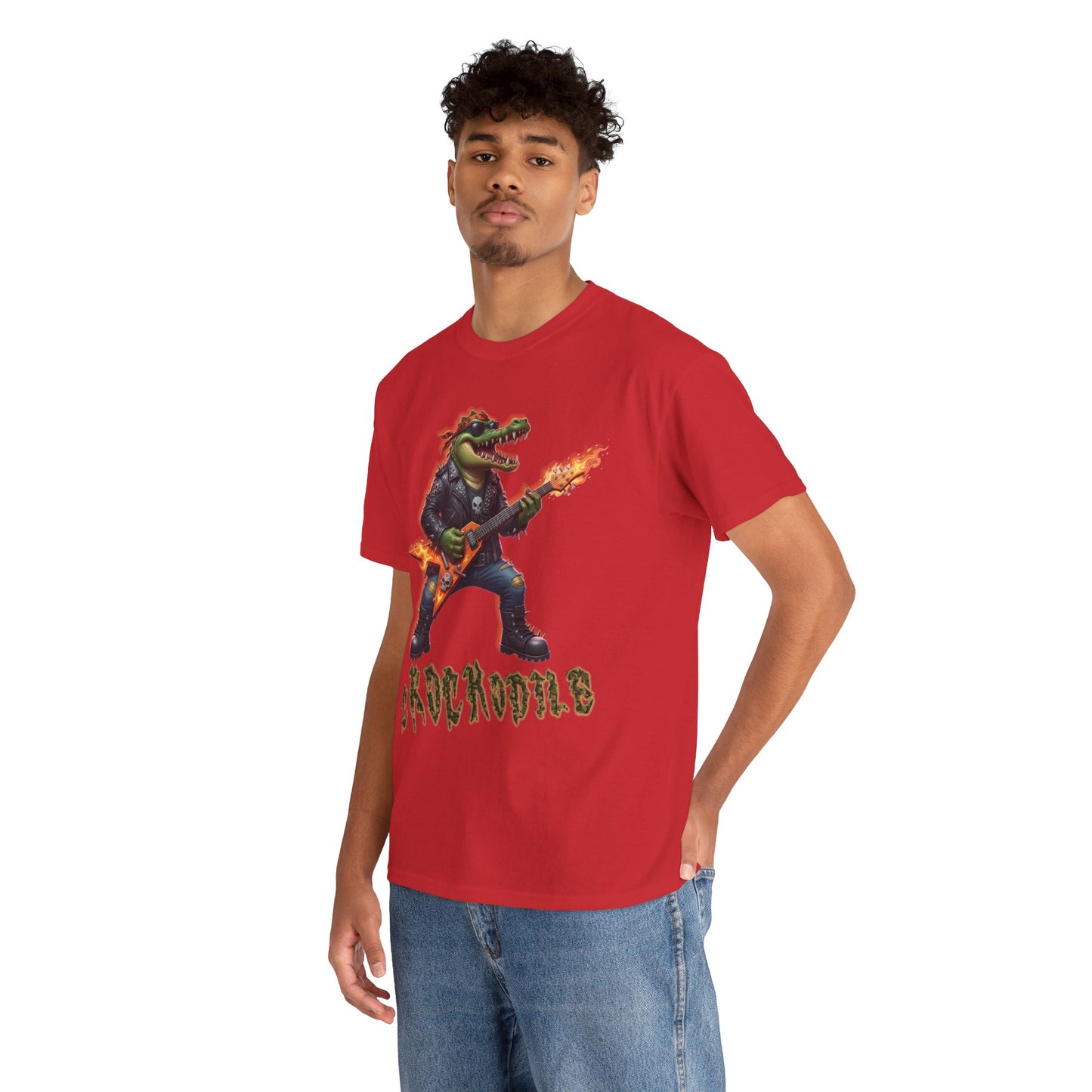 Crocodile Rock Guitar Tee — Vintage Rock Alligator Graphic T-Shirt