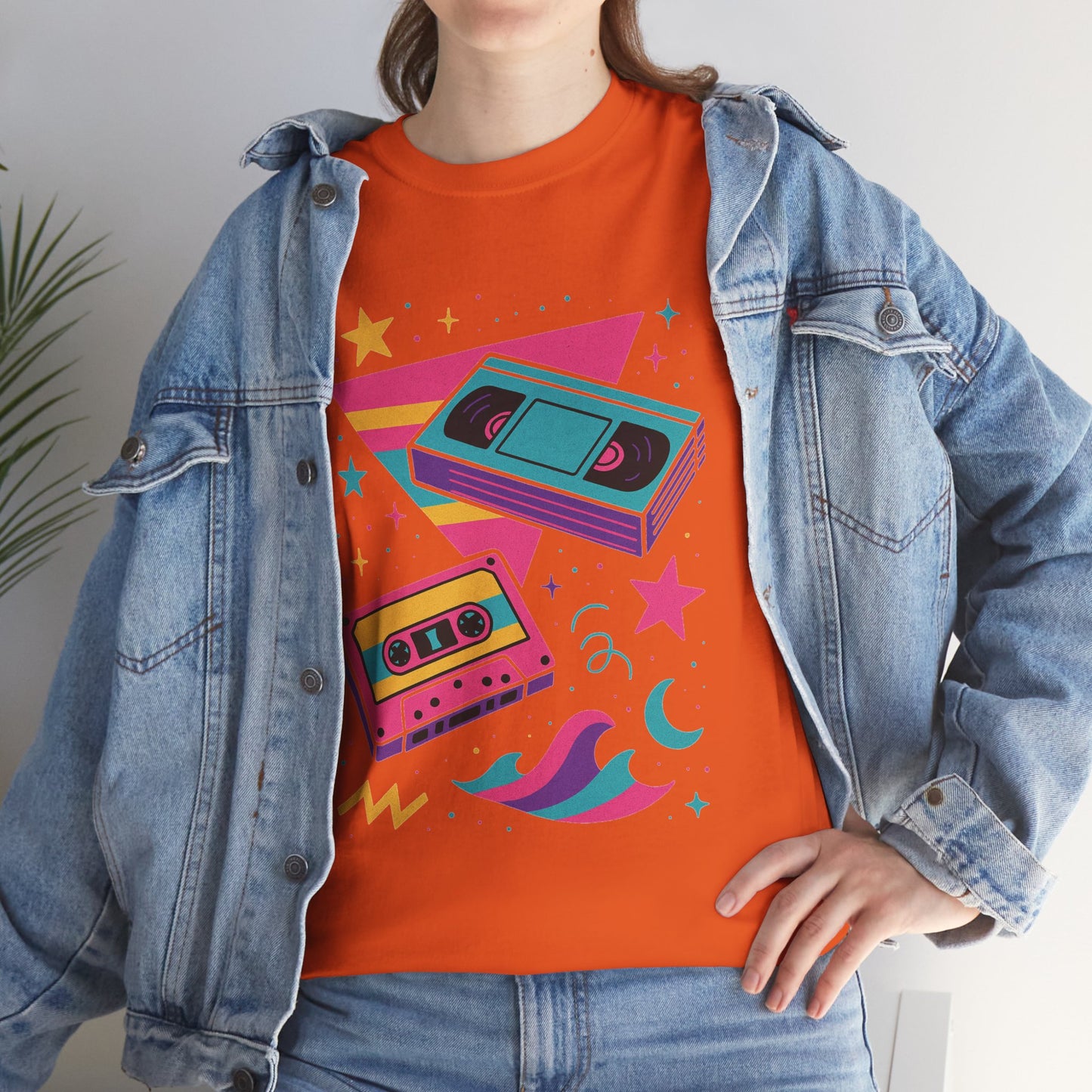 Retro Cassette Tape Tee — 80s Vaporwave Music Graphic T-Shirt