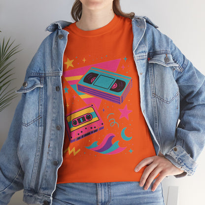 Retro Cassette Tape Tee — 80s Vaporwave Music Graphic T-Shirt