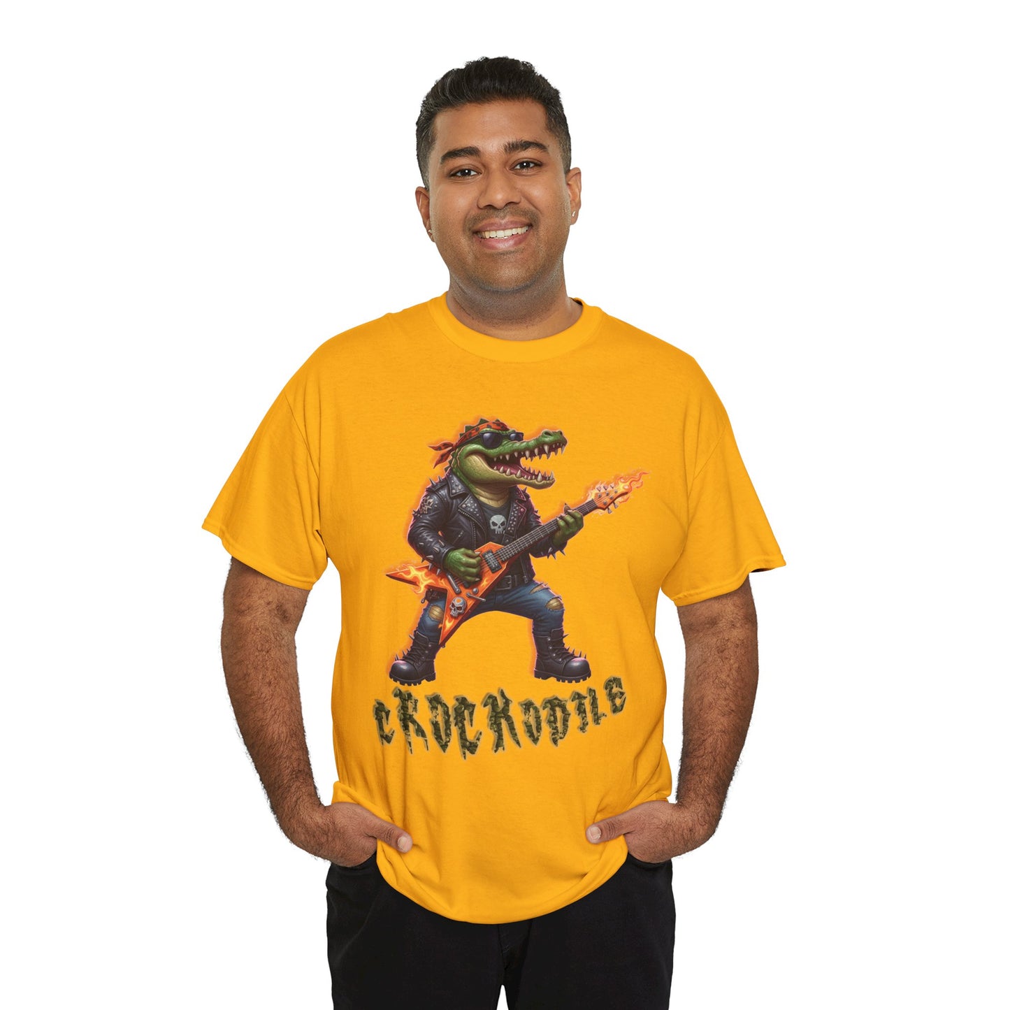 Crocodile Rock Guitar Tee — Vintage Rock Alligator Graphic T-Shirt