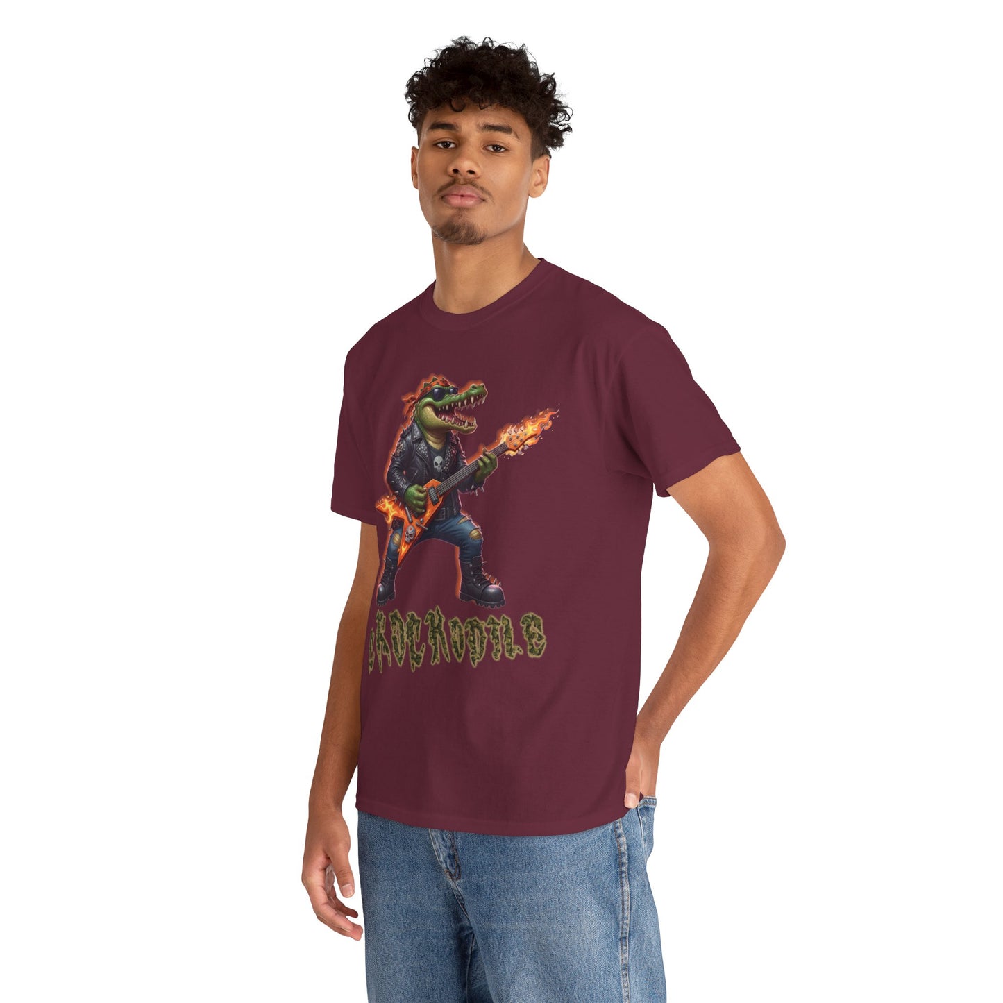 Crocodile Rock Guitar Tee — Vintage Rock Alligator Graphic T-Shirt