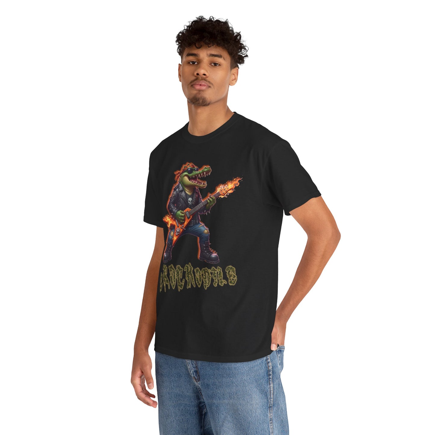 Crocodile Rock Guitar Tee — Vintage Rock Alligator Graphic T-Shirt