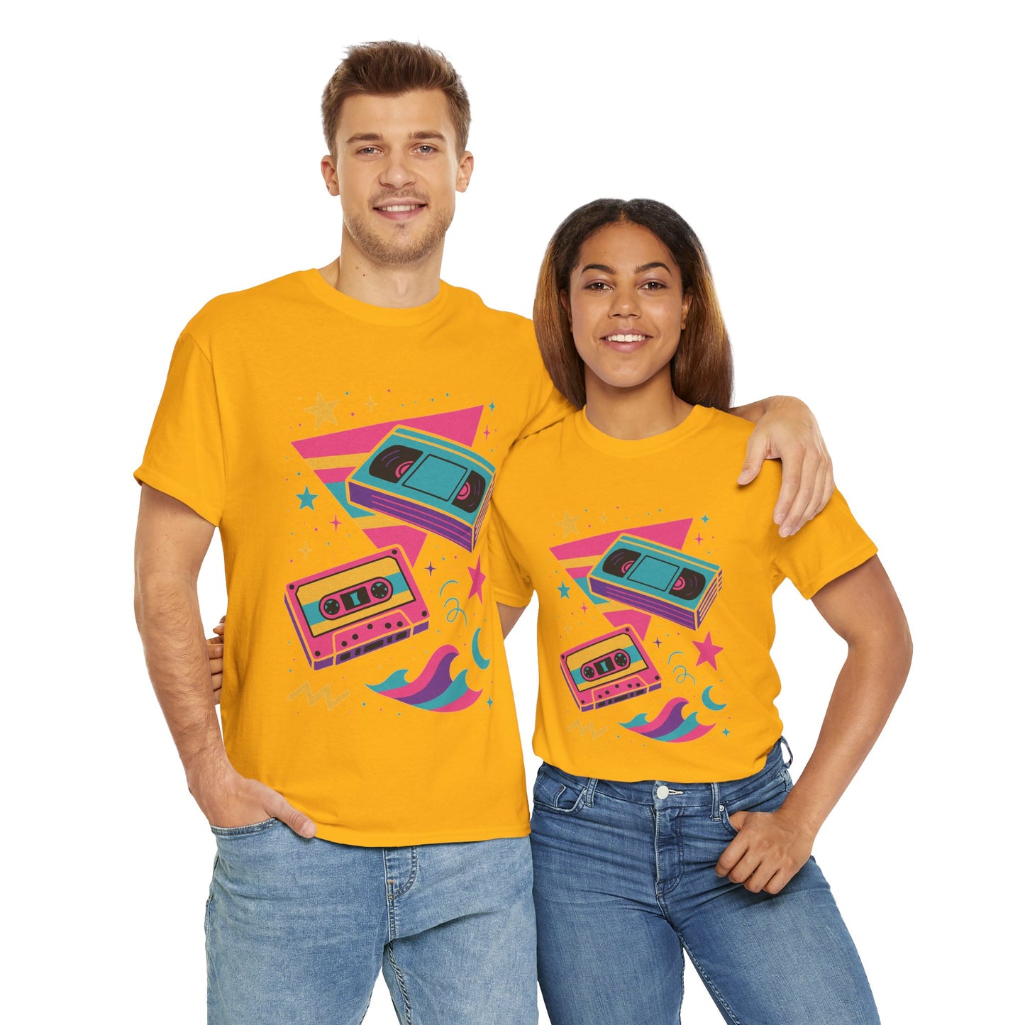 Retro Cassette Tape Tee — 80s Vaporwave Music Graphic T-Shirt
