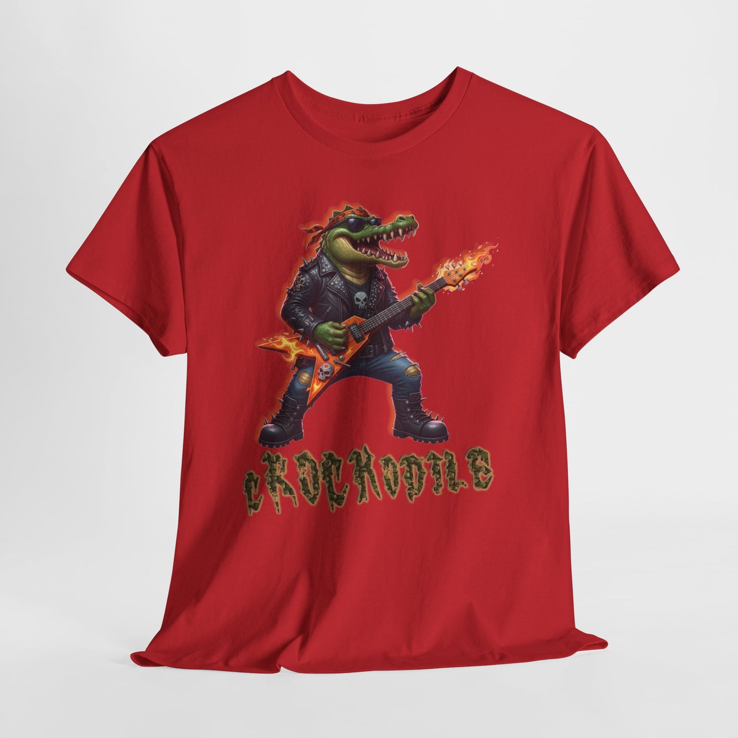 Crocodile Rock Guitar Tee — Vintage Rock Alligator Graphic T-Shirt