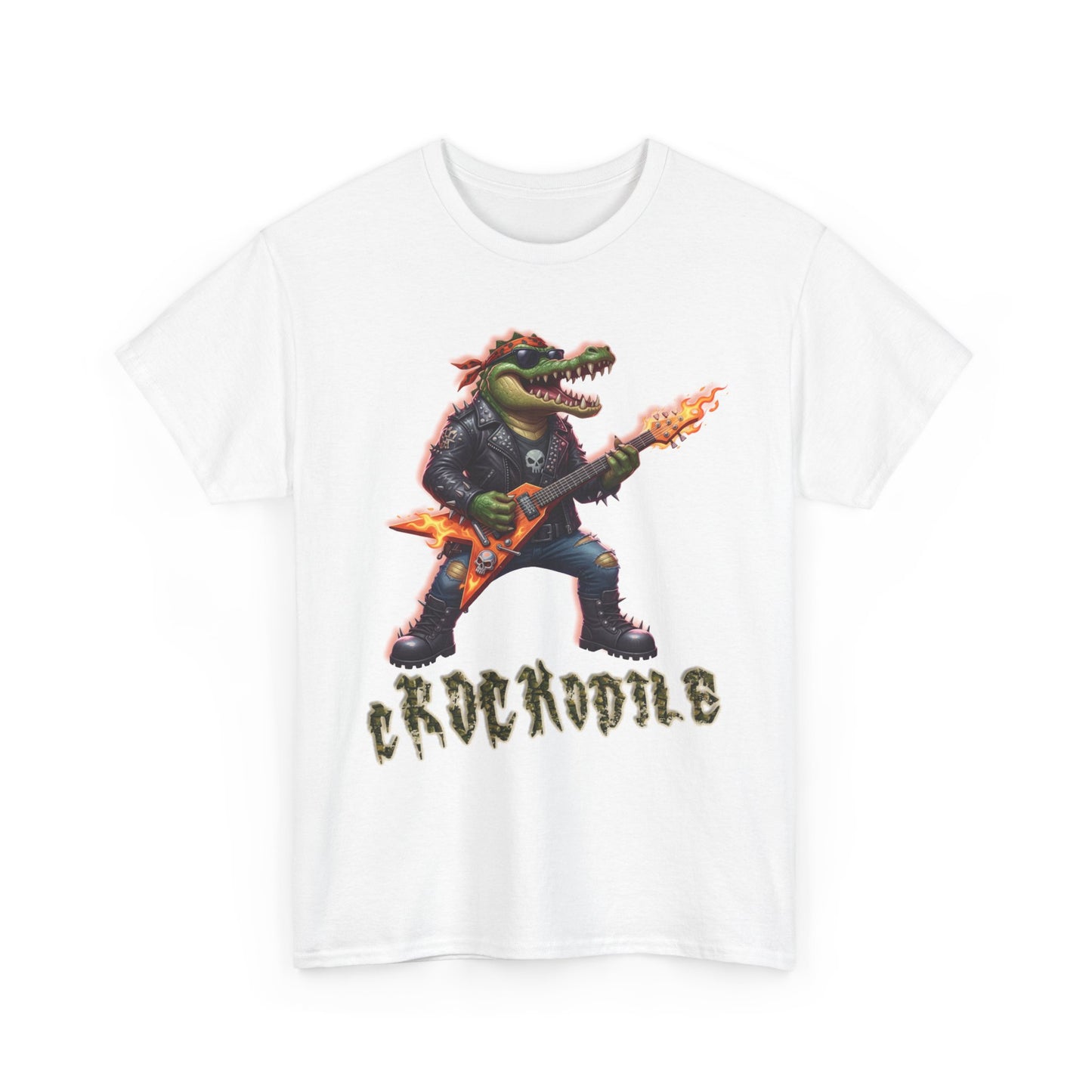 Crocodile Rock Guitar Tee — Vintage Rock Alligator Graphic T-Shirt