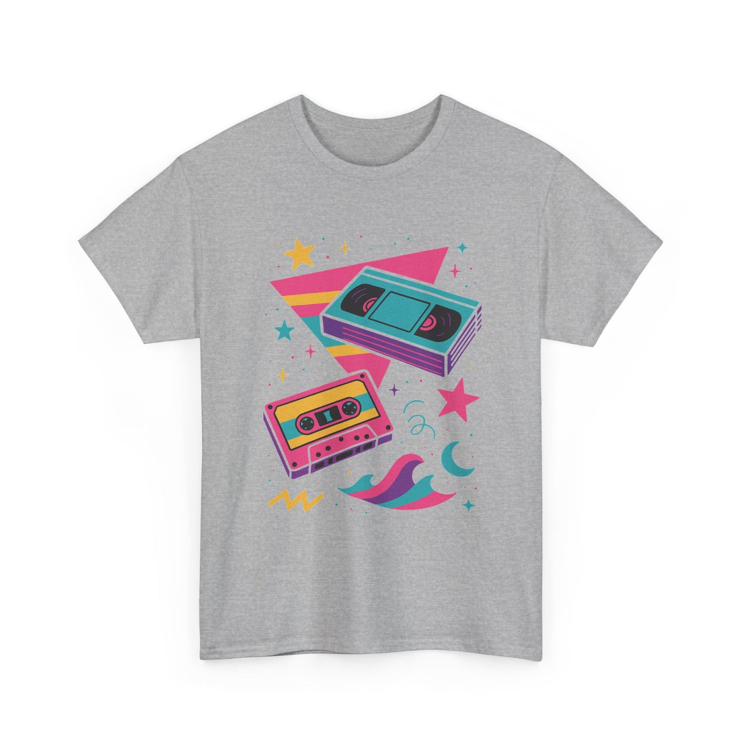 Retro Cassette Tape Tee — 80s Vaporwave Music Graphic T-Shirt