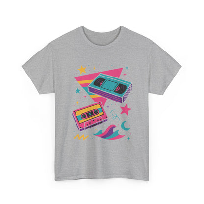 Retro Cassette Tape Tee — 80s Vaporwave Music Graphic T-Shirt
