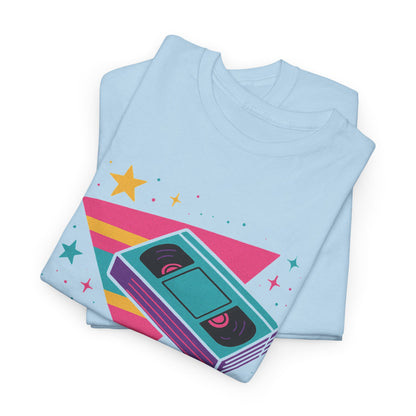 Retro Cassette Tape Tee — 80s Vaporwave Music Graphic T-Shirt