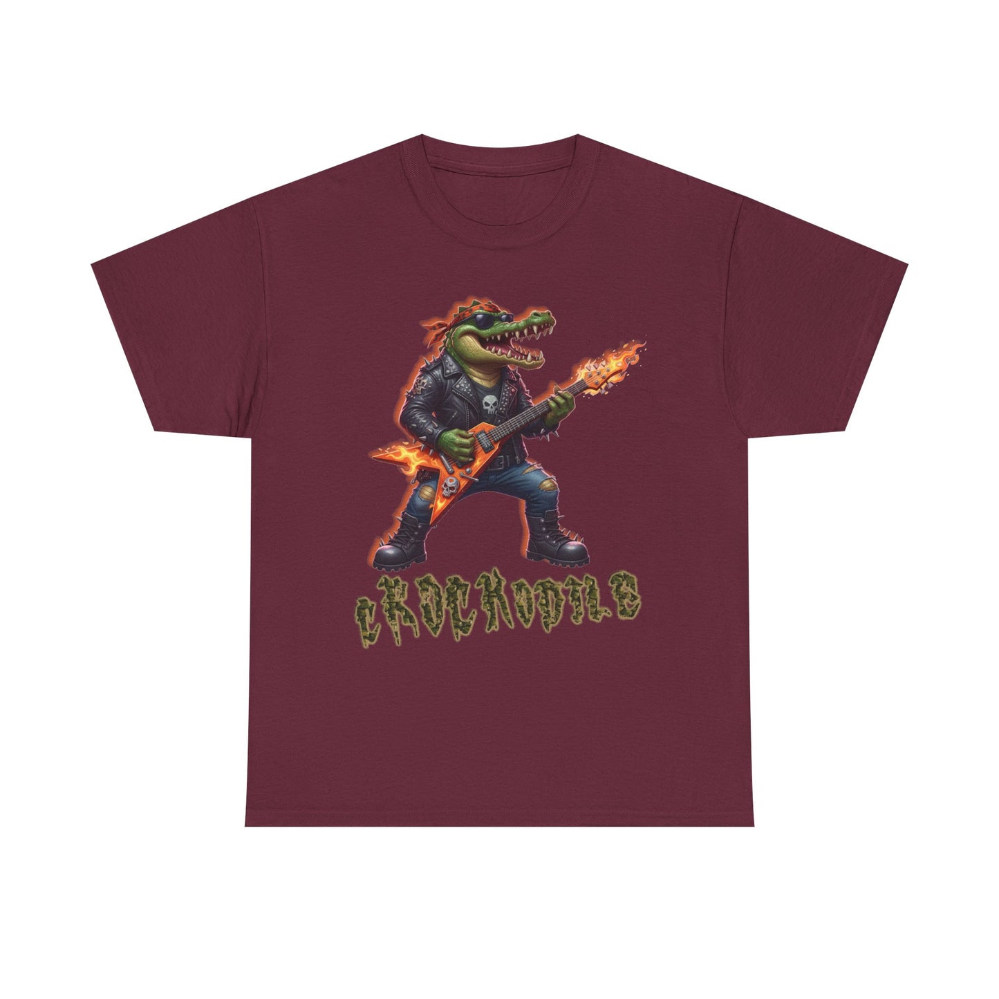 Crocodile Rock Guitar Tee — Vintage Rock Alligator Graphic T-Shirt