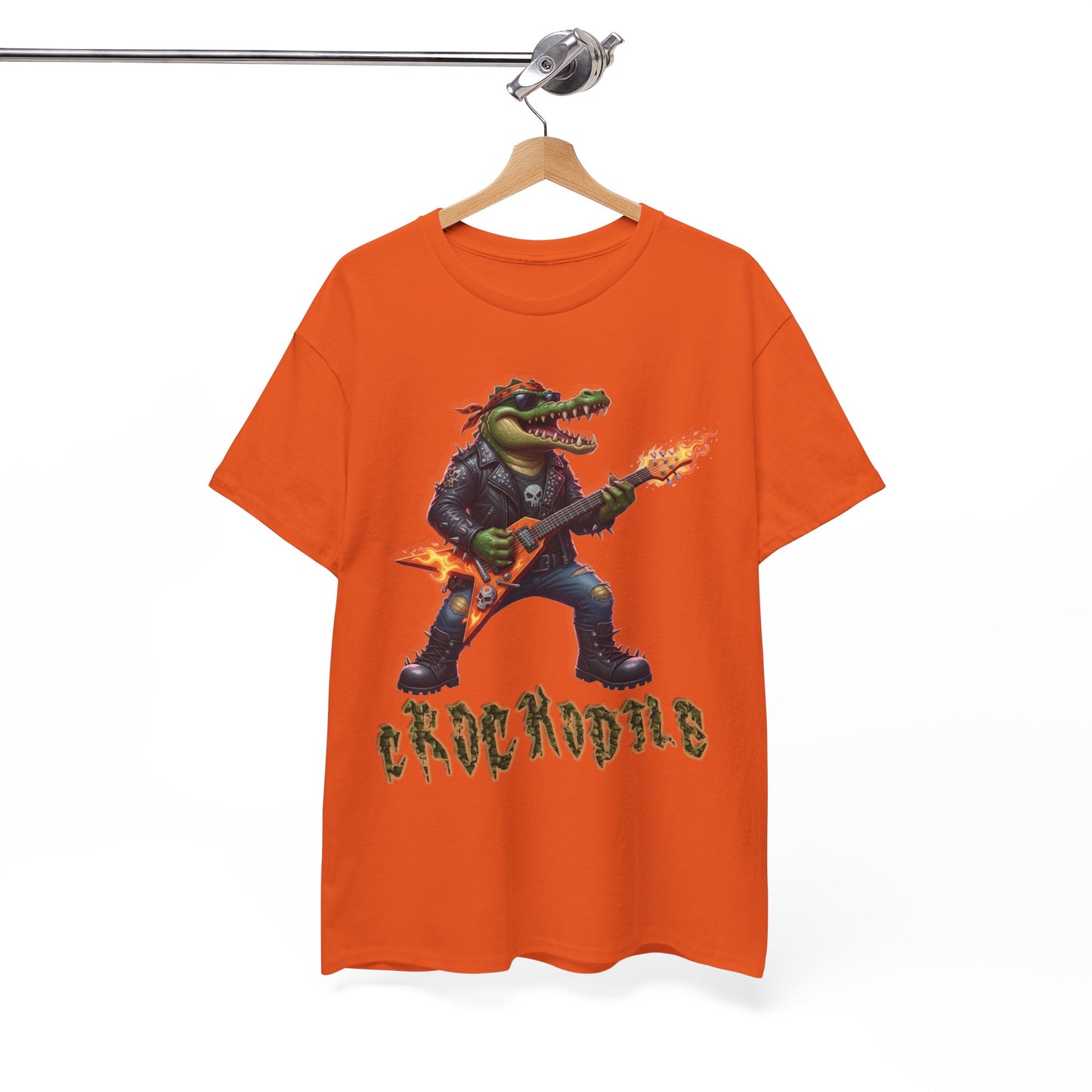 Crocodile Rock Guitar Tee — Vintage Rock Alligator Graphic T-Shirt