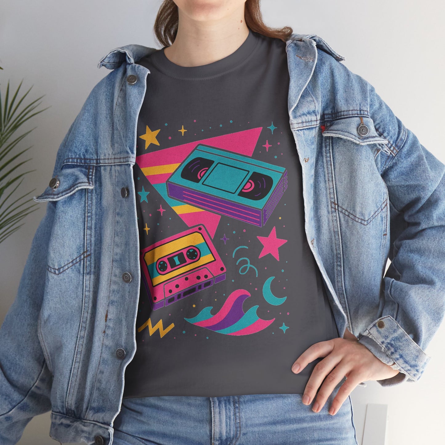 Retro Cassette Tape Tee — 80s Vaporwave Music Graphic T-Shirt
