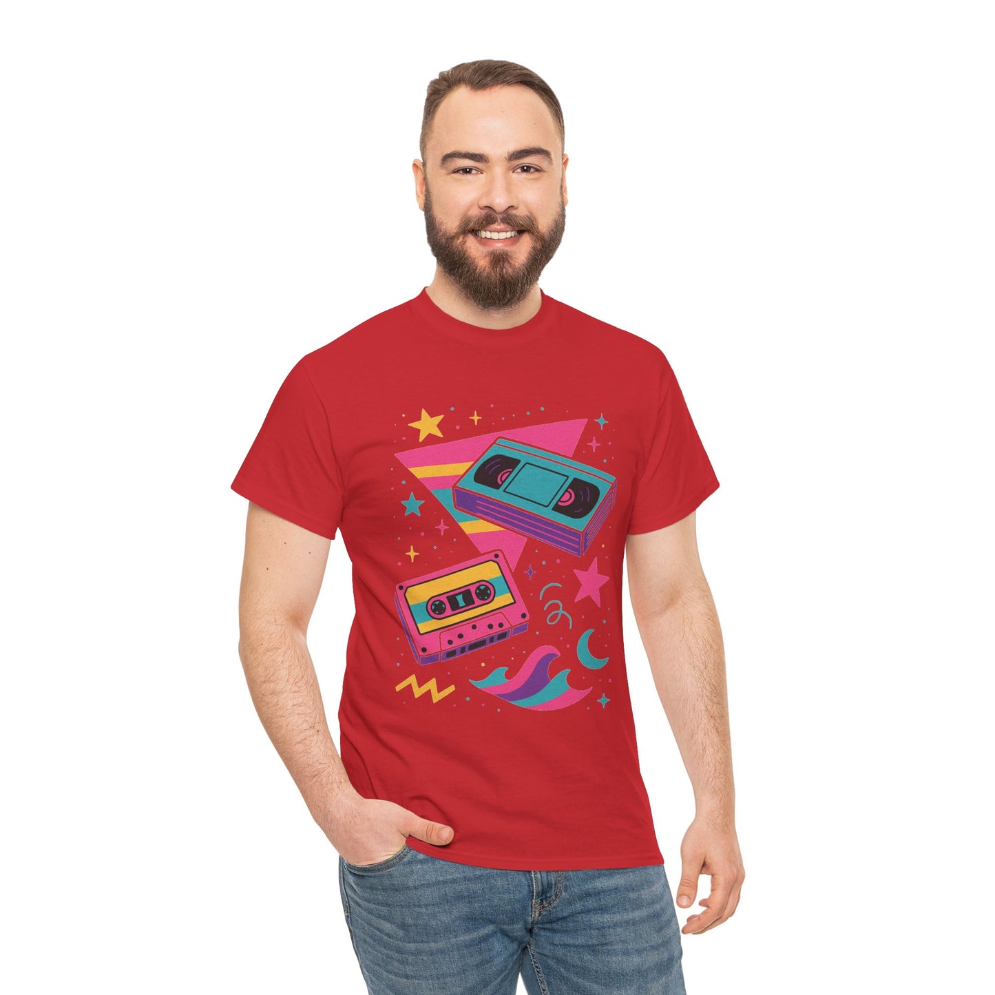 Retro Cassette Tape Tee — 80s Vaporwave Music Graphic T-Shirt