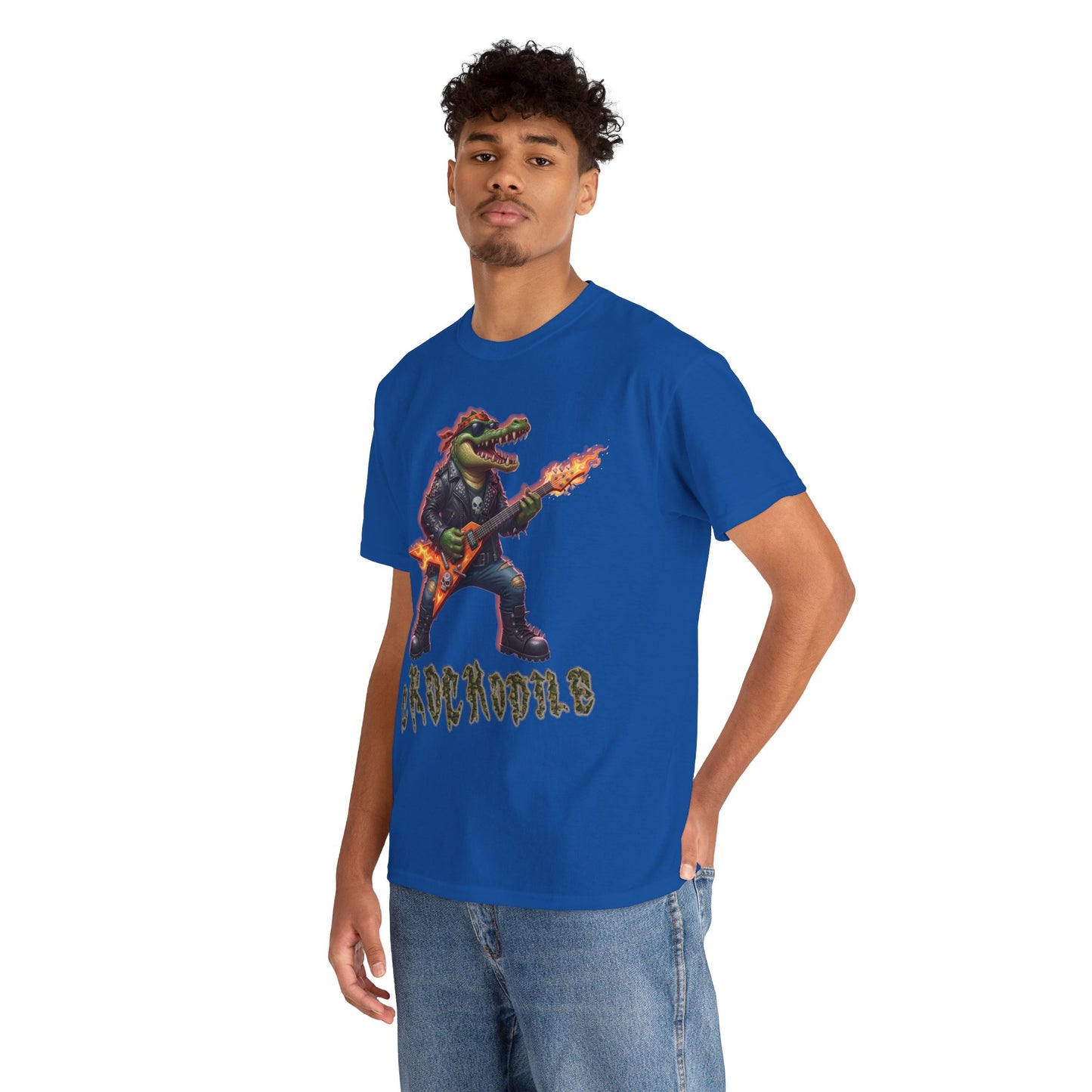 Crocodile Rock Guitar Tee — Vintage Rock Alligator Graphic T-Shirt