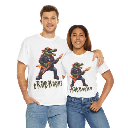 Crocodile Rock Guitar Tee — Vintage Rock Alligator Graphic T-Shirt