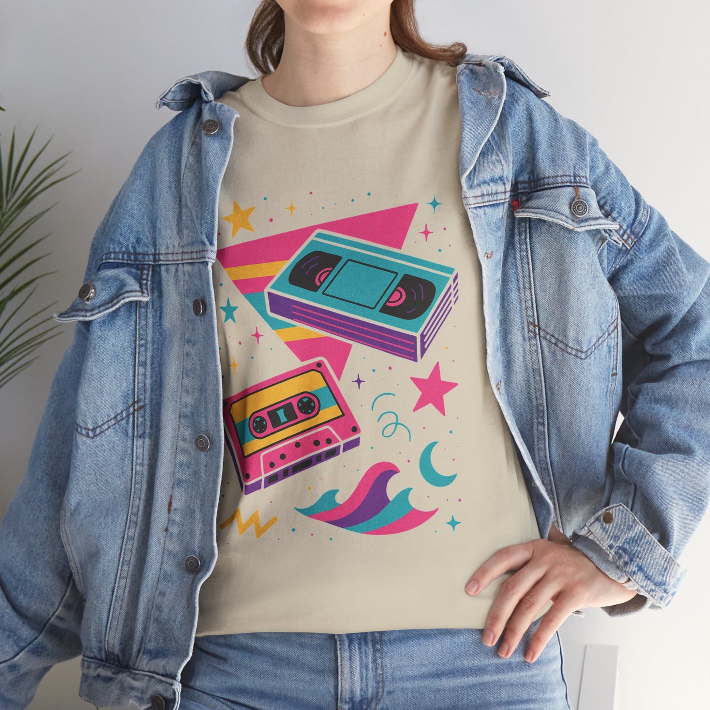 Retro Cassette Tape Tee — 80s Vaporwave Music Graphic T-Shirt
