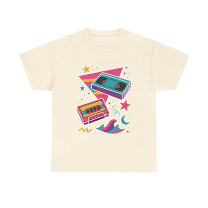 Retro Cassette Tape Tee — 80s Vaporwave Music Graphic T-Shirt