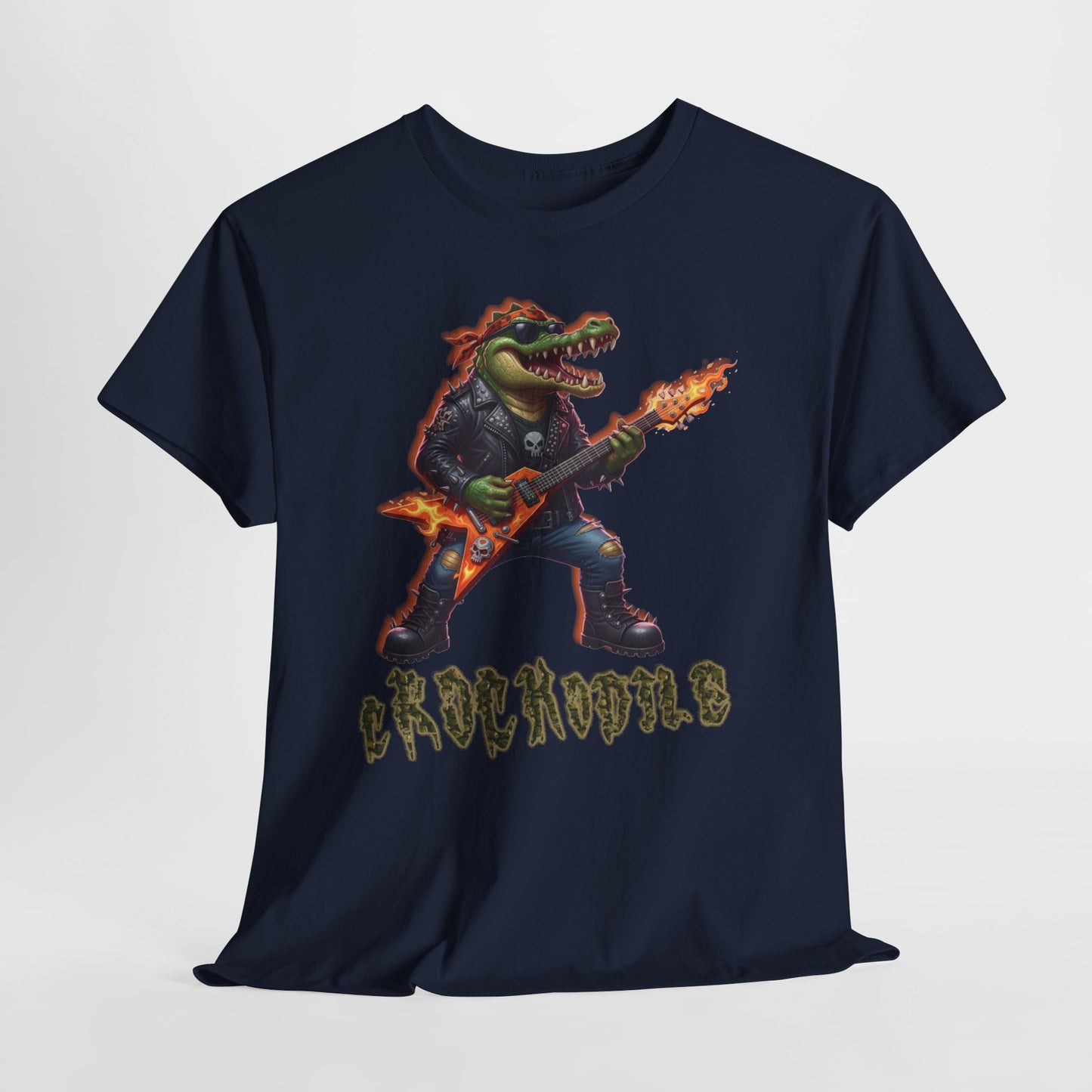 Crocodile Rock Guitar Tee — Vintage Rock Alligator Graphic T-Shirt