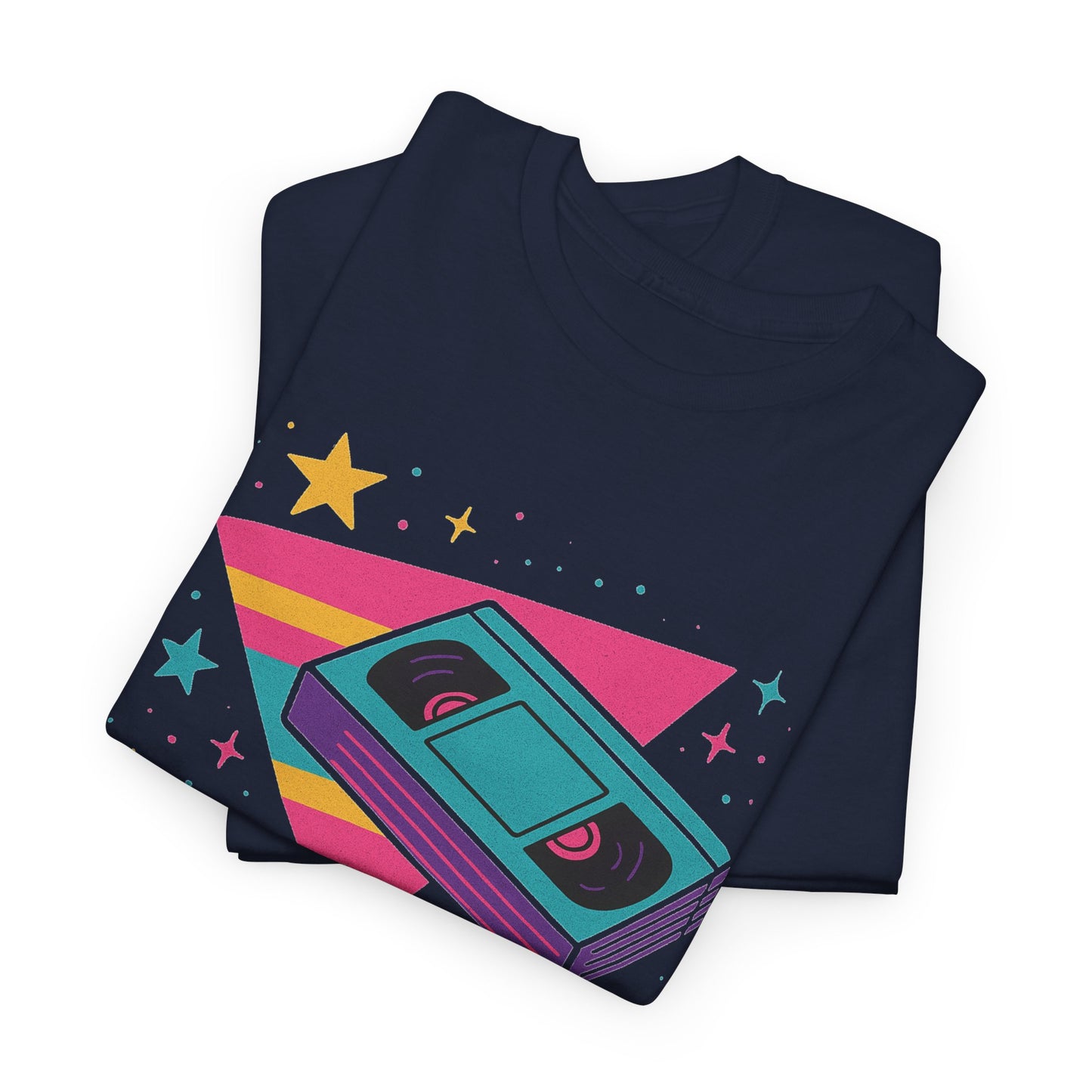 Retro Cassette Tape Tee — 80s Vaporwave Music Graphic T-Shirt