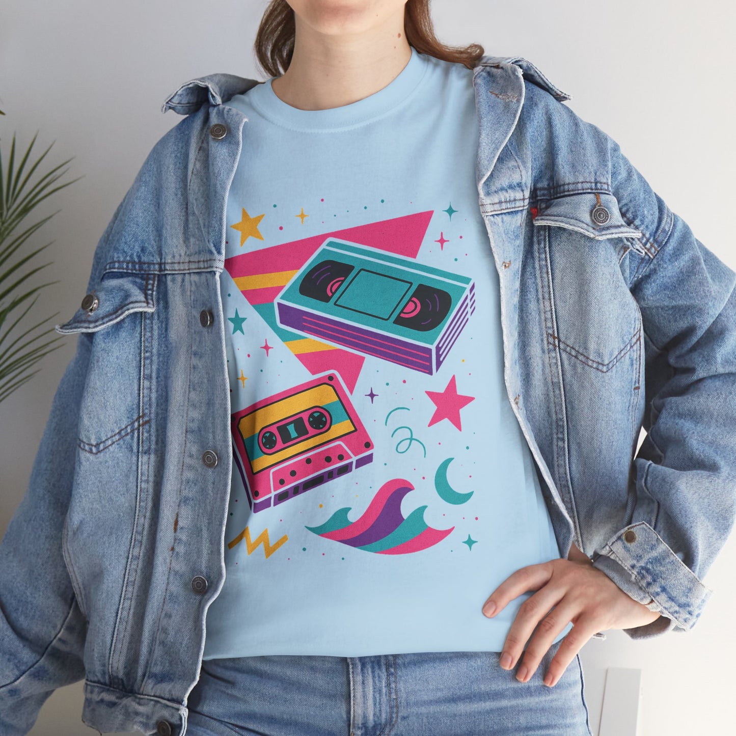 Retro Cassette Tape Tee — 80s Vaporwave Music Graphic T-Shirt