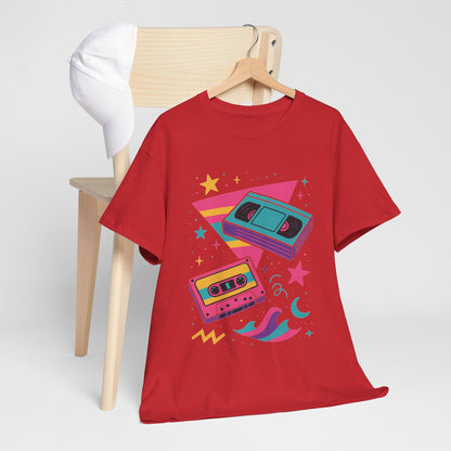 Retro Cassette Tape Tee — 80s Vaporwave Music Graphic T-Shirt
