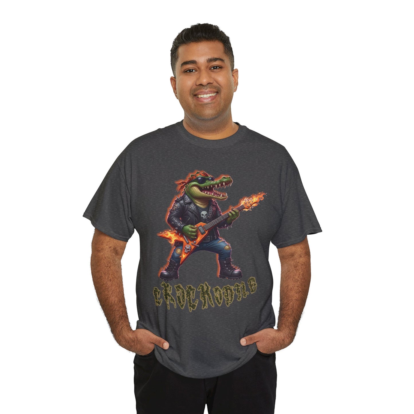 Crocodile Rock Guitar Tee — Vintage Rock Alligator Graphic T-Shirt