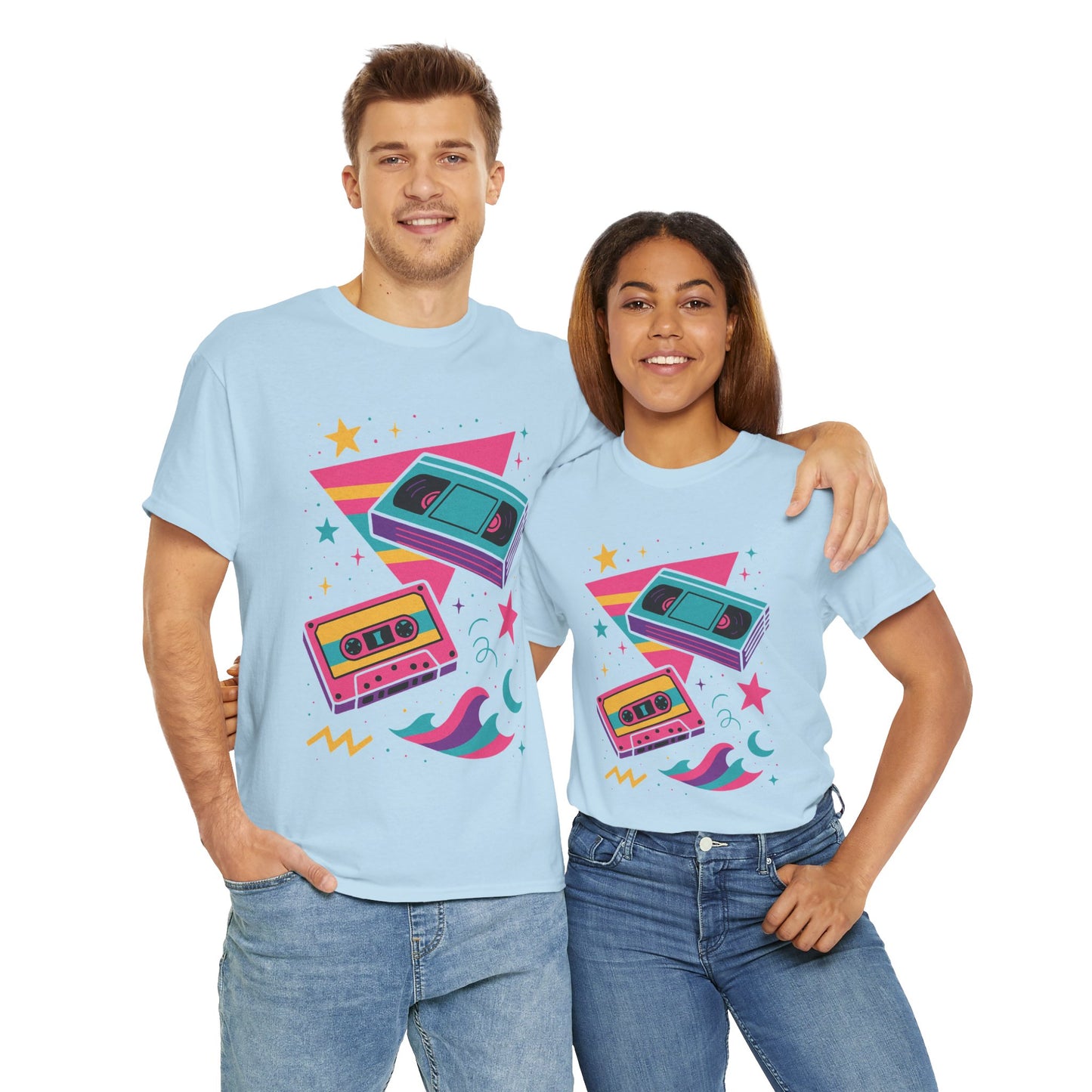 Retro Cassette Tape Tee — 80s Vaporwave Music Graphic T-Shirt