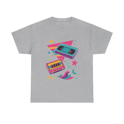 Retro Cassette Tape Tee — 80s Vaporwave Music Graphic T-Shirt