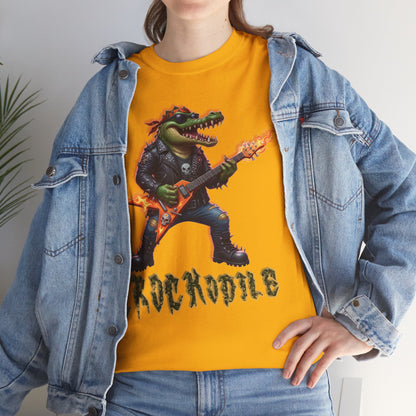 Crocodile Rock Guitar Tee — Vintage Rock Alligator Graphic T-Shirt